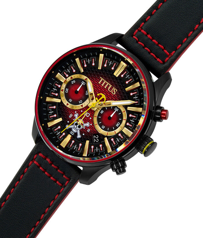 Solvil et Titus x One Piece "Gear 4 Luffy" Saber Chronograph Quartz Leather Men Watch W06-03293-002