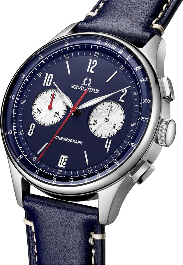 Chronograph on sale blue dial