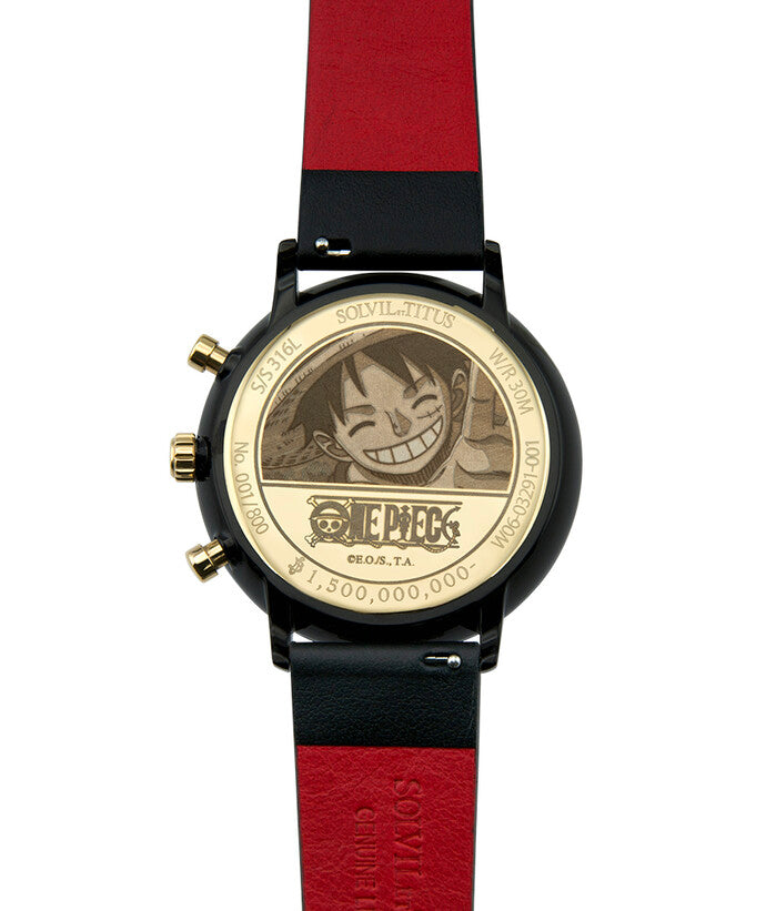 Solvil et Titus x One Piece "Luffy" Interlude Chronograph Quartz Leather Men Watch W06-03291-001