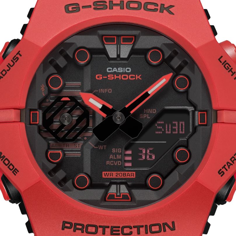 Red and on sale black digital watch