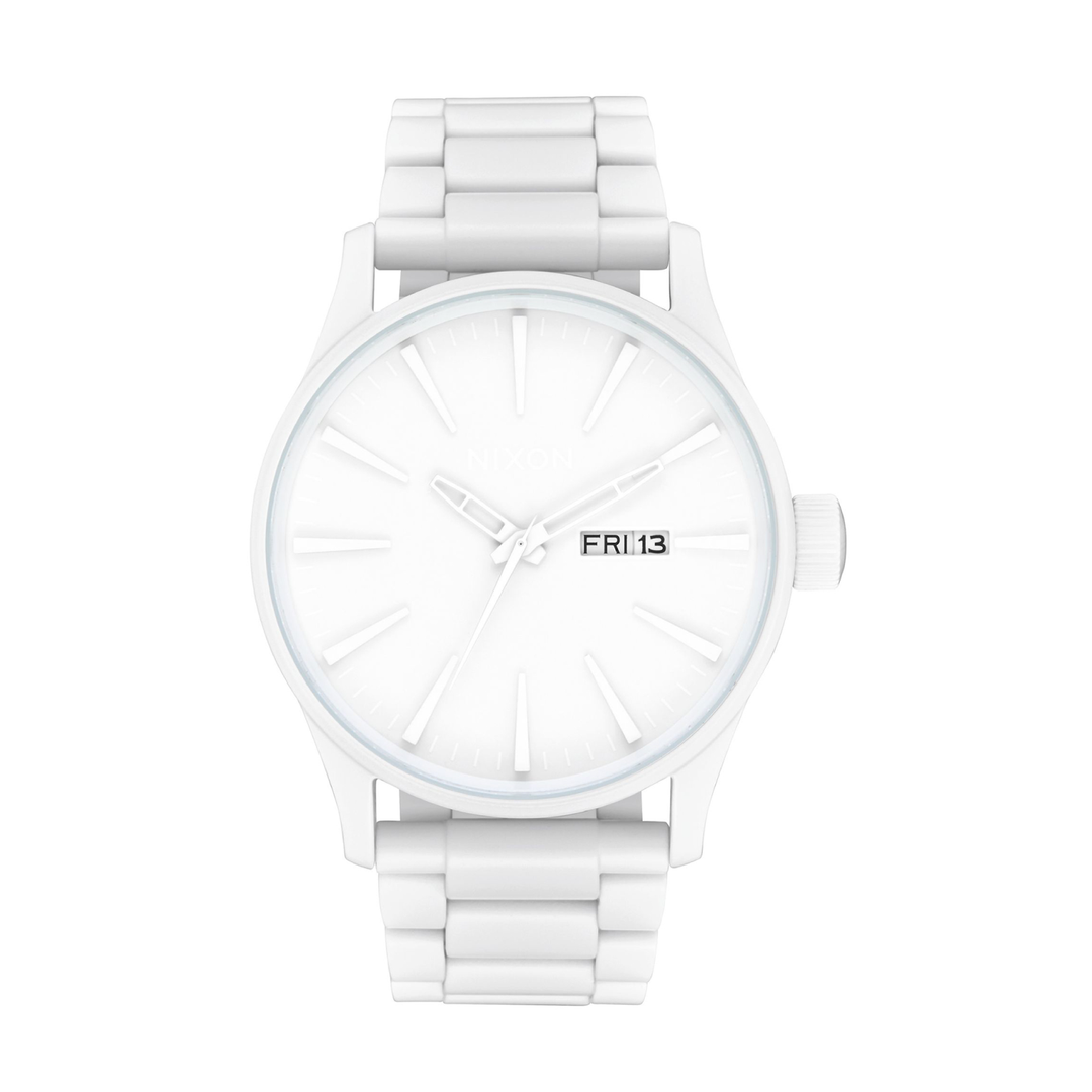 NIXON QUARTZ SENTRY SS WHITE UNISEX WATCH | CITY CHAIN – City