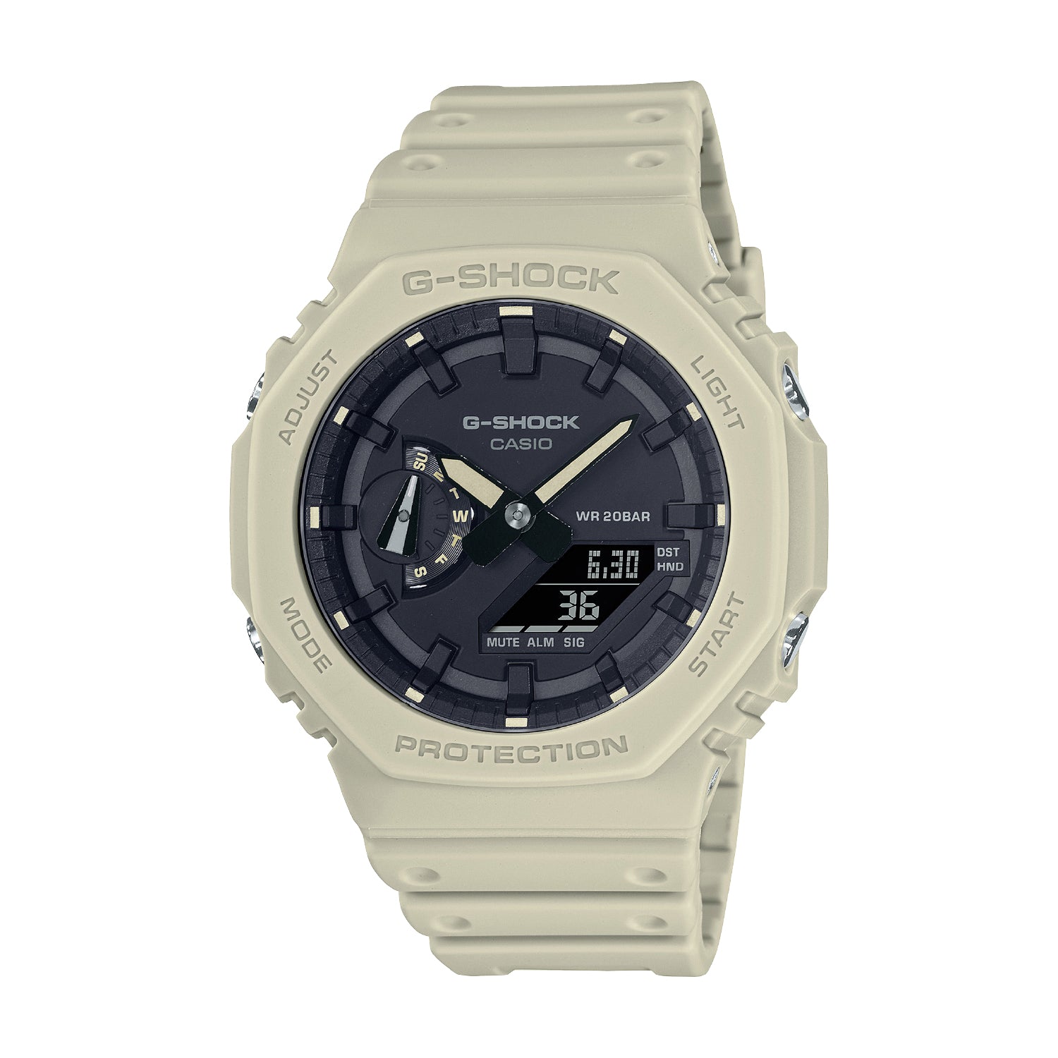 CASIO G-SHOCK GA-2100-5ADR STANDARD ANALOG-DIGITAL BEIGE WATCH