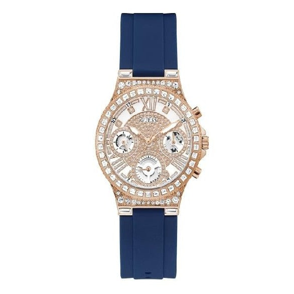 White and gold deals guess watch