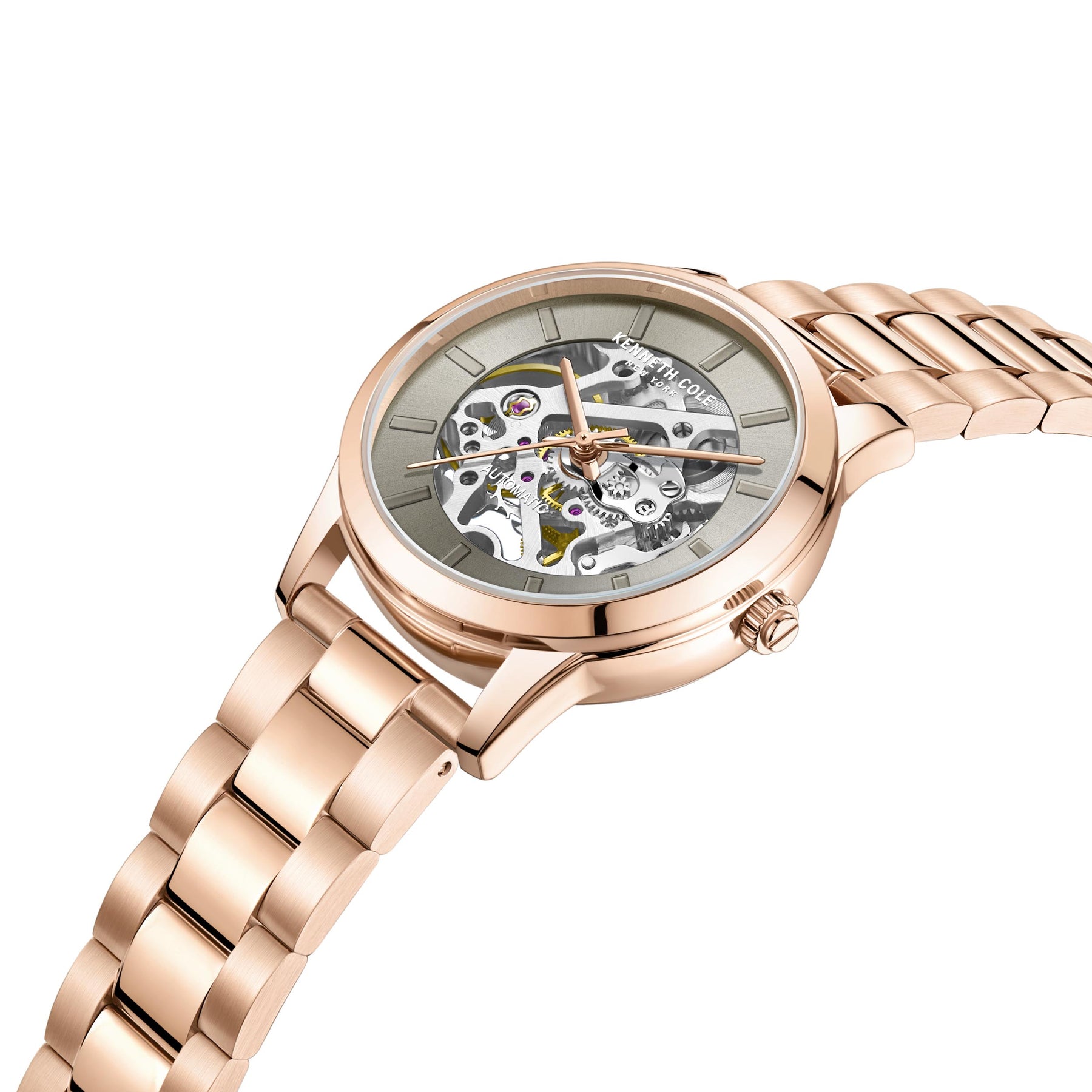 Kenneth cole skeleton deals watch rose gold