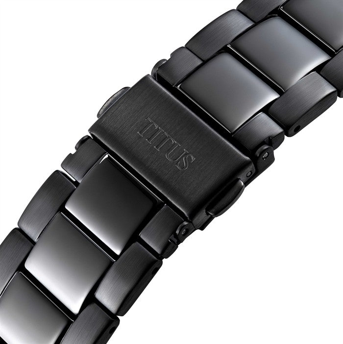 Men's black stainless hot sale steel watch