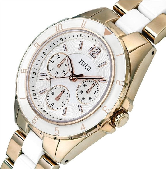 White and rose sales gold ladies watch