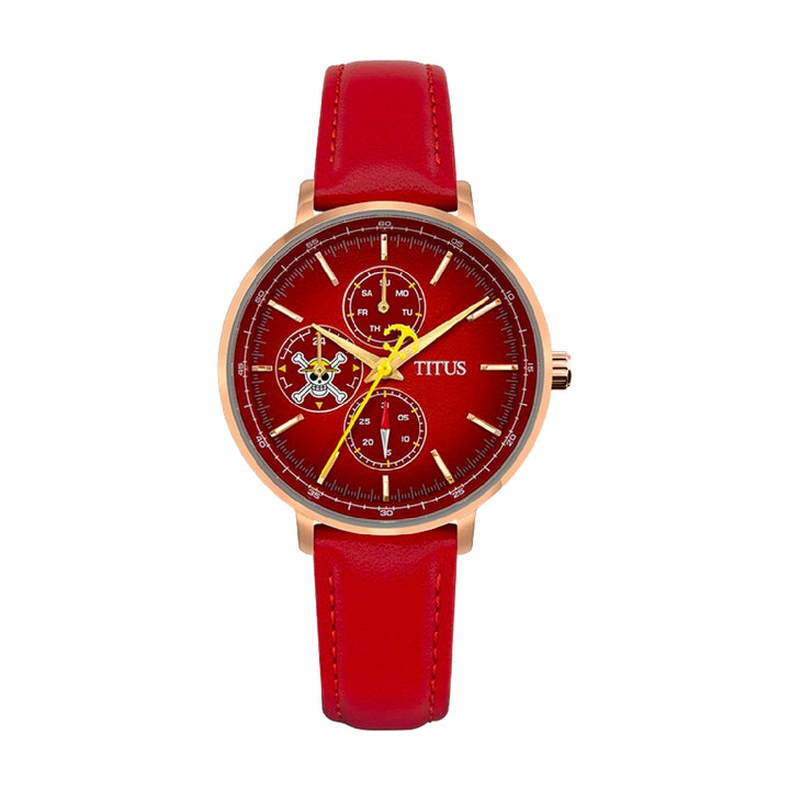 Solvil et Titus x One Piece "Luffy" Interlude Multi-Function Quartz Leather Women Watch W06-03292-001