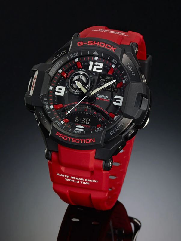 CASIO G-SHOCK GRAVITYMASTER GA-1000-4BDR IN THE SKY RED WATCH